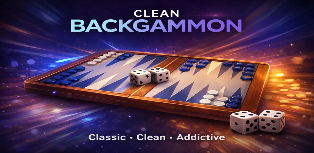Clean Backgammon Gameplay Preview